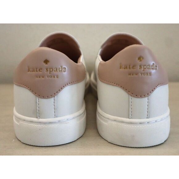 Kate Spade Women's Sz 8B White Azores Slip-On Perforated Leather Sneakers - Picture 2 of 14